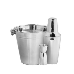 Kit de Coctelería Tezzio 3 Piezas en Acero Inoxidable