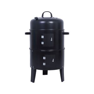Asador a Carbón Ahumador Tipo Barril Tezzio