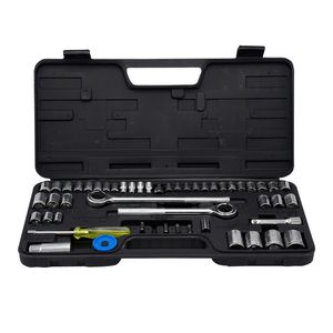 Kit Gato Hidráulico 2 t + Juego de Copas Ratchet 52 Pzas