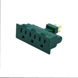 Multitoma de Pared Ferrenovo 3 Salidas con Polo a Tierra Verde